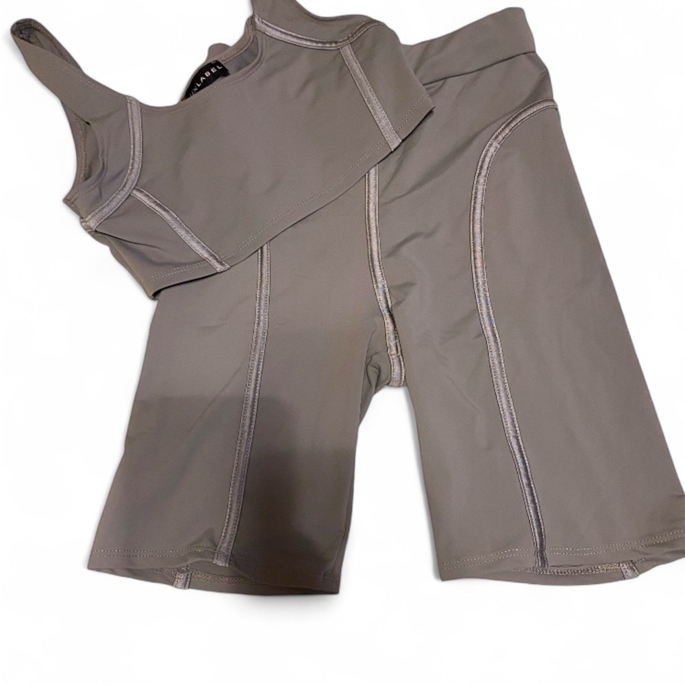 JLUXLABEL Taupe Activewear Set